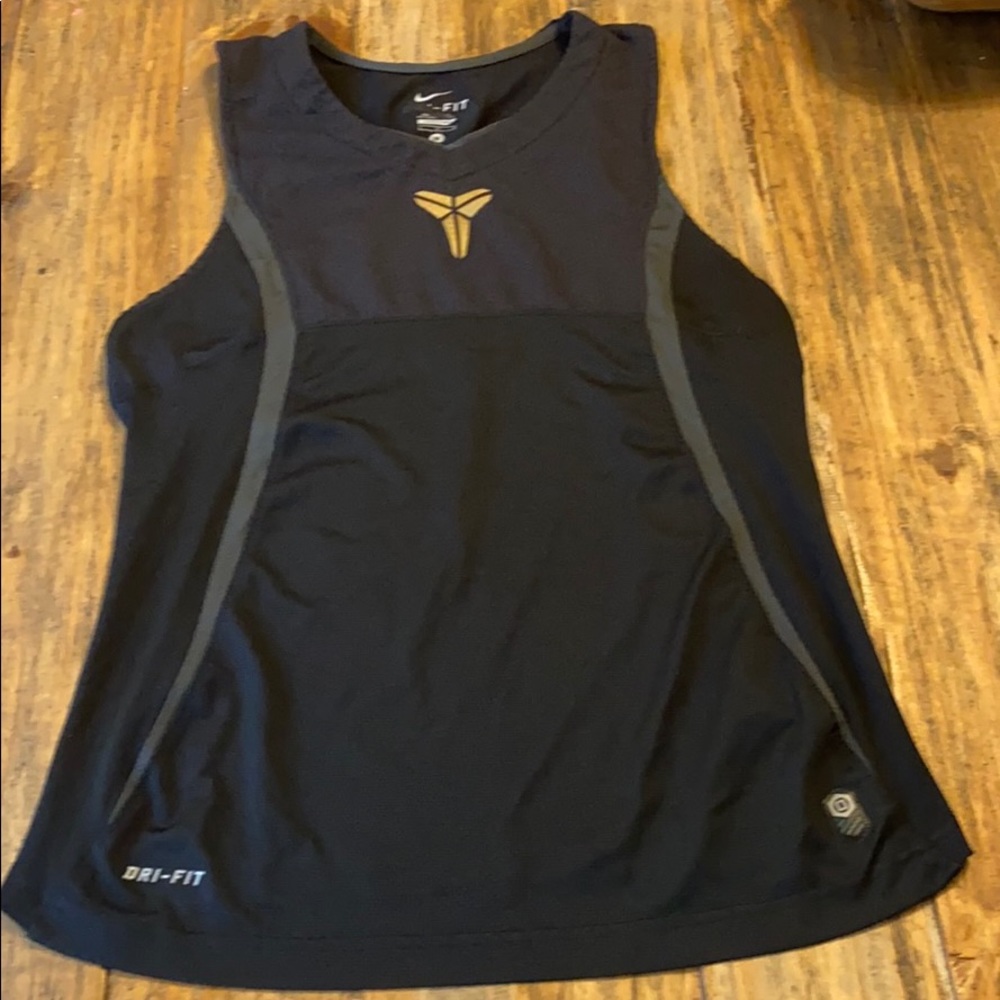 Nike Dri fit tank, black with gold emblem